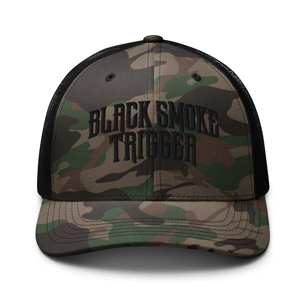 BST Camo Trucker Hat - Black Smoke Trigger