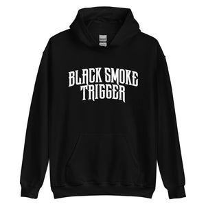 BST White Logo Hoodie - Black Smoke Trigger