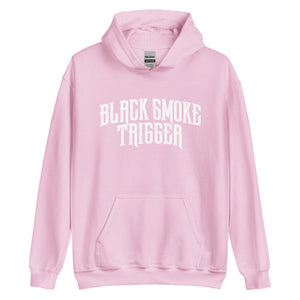 BST White Logo Hoodie - Black Smoke Trigger