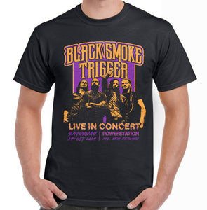 Black Smoke Trigger - Retro Live In Concert Shirt - Purple/Gold - Black Smoke Trigger